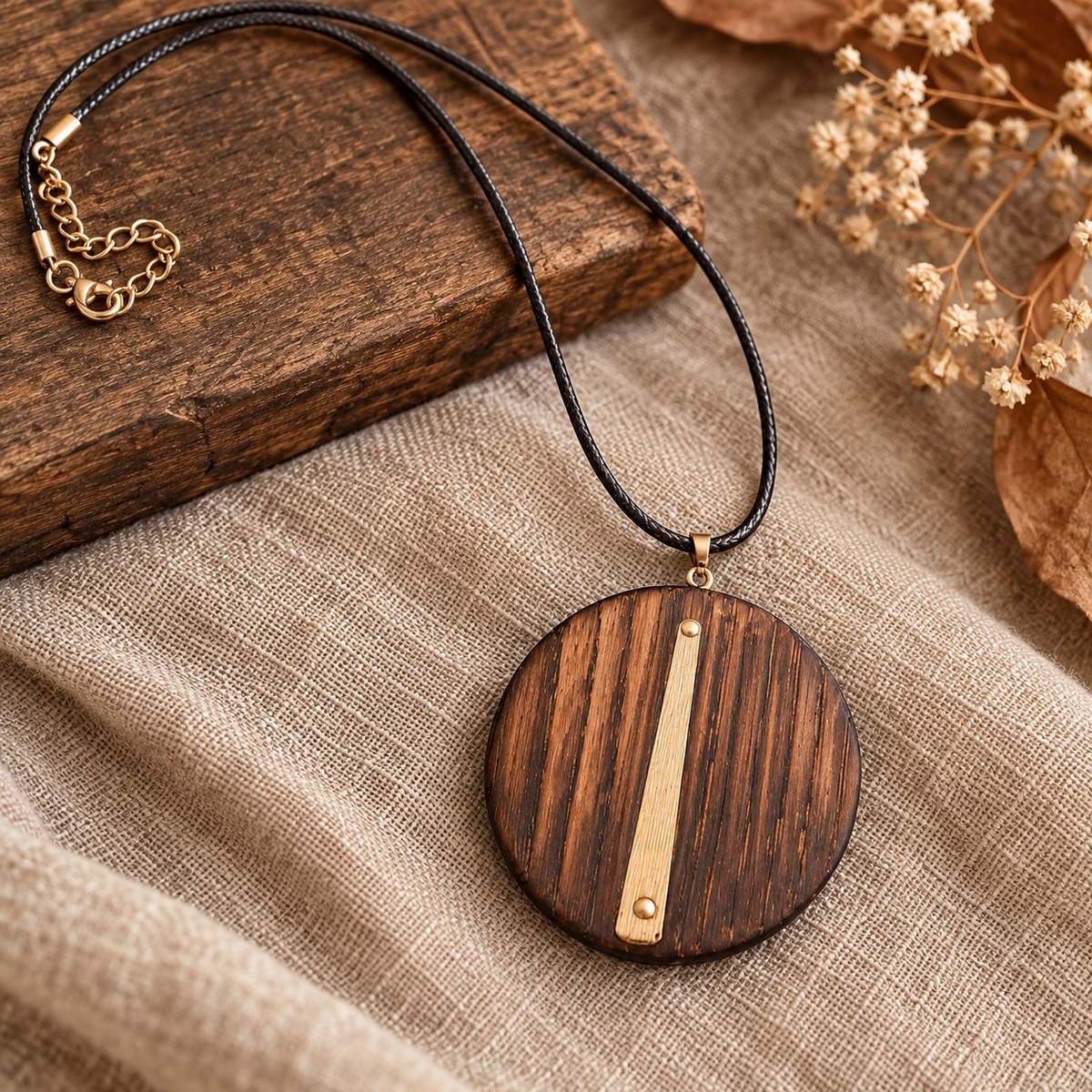 Éclipse Necklace - Handcrafted in oak